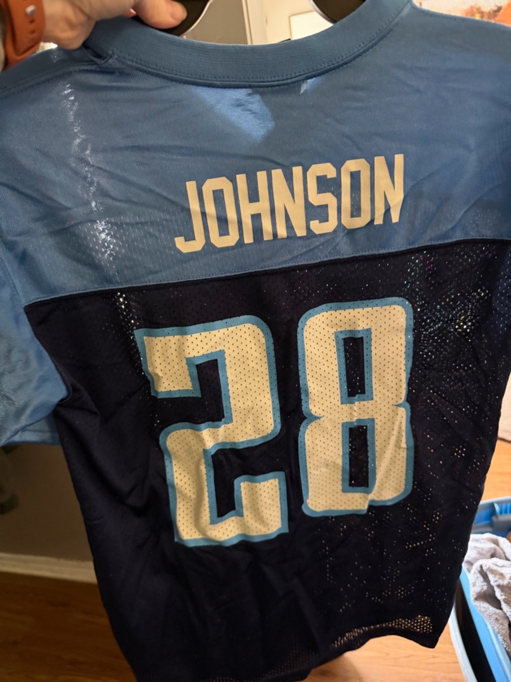 Vintage Reebok Johnson #28 Tennessee Titan NFL Jersey